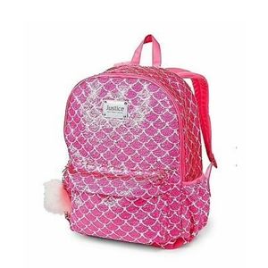 Justice mermaid flip sequin backpack new